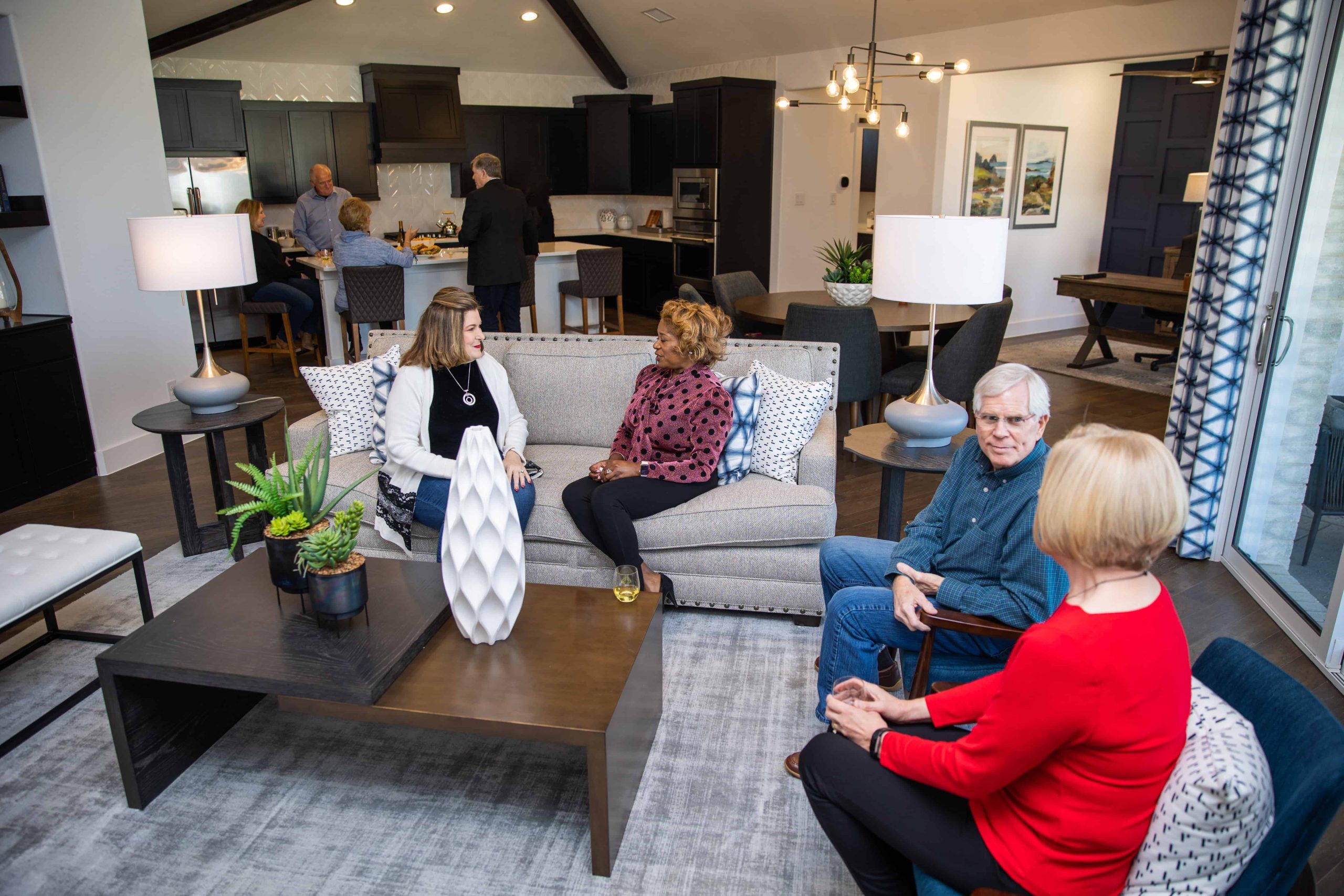 Active Adult Living dinner party at couples home