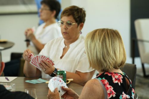 women playing cards