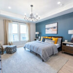 furnished bedroom at ladera little elm
