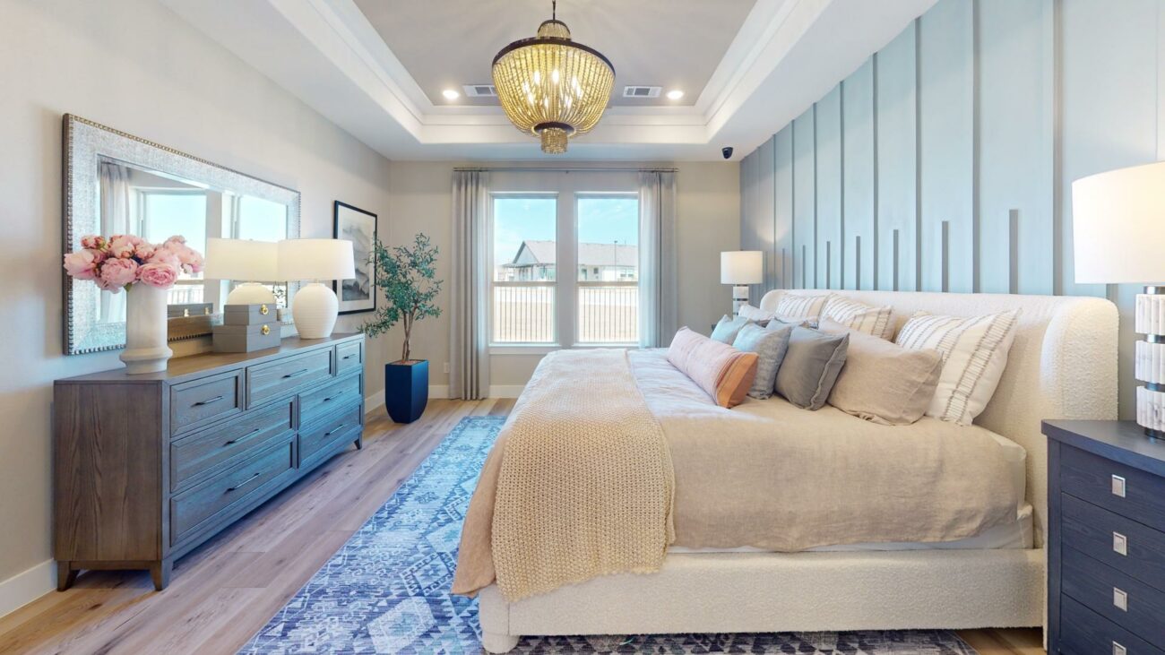 furnished bedroom at ladera living