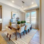 furnished dining room at ladera living