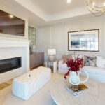furnished living room at ladera living