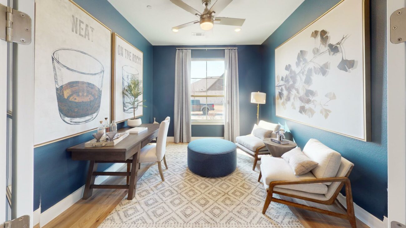 furnished home office at ladera living