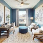 furnished home office at ladera living