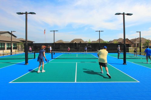 people playing pickleball