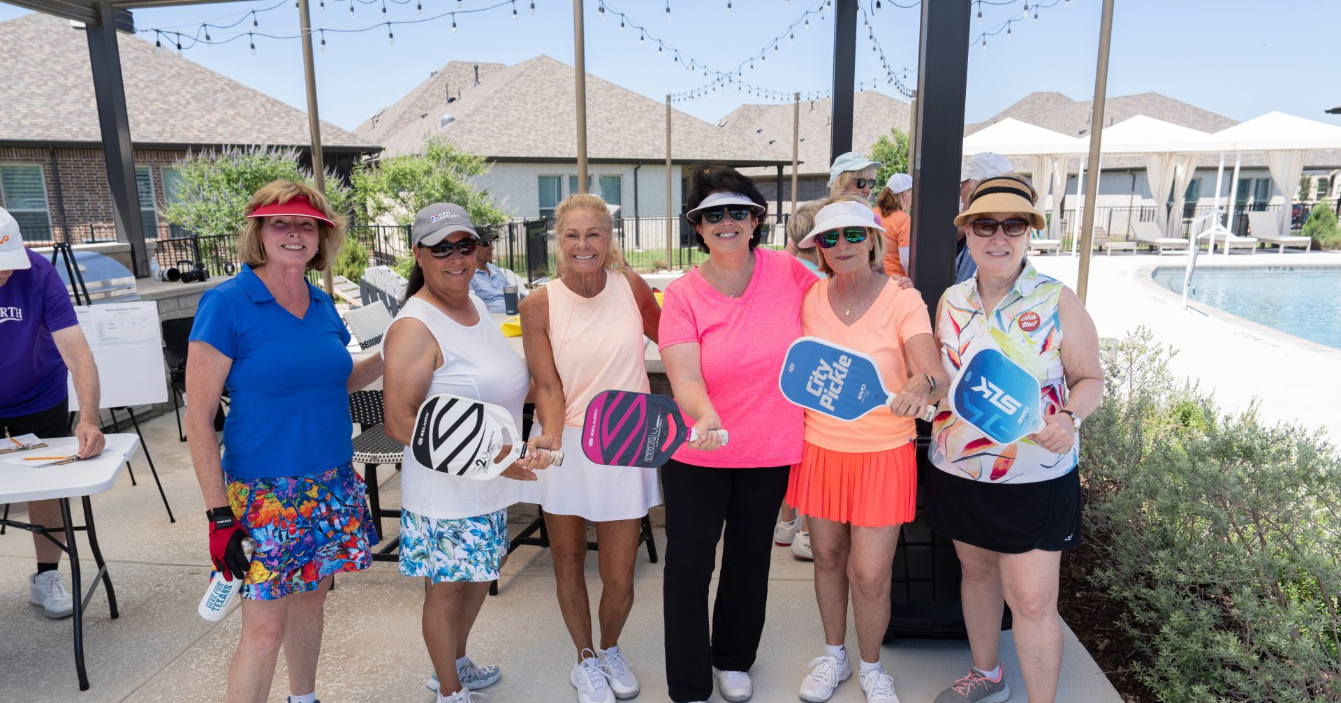 group of women at pickleball tournament